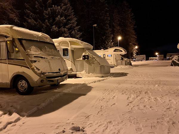 Sciare in camper
