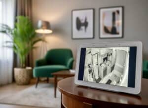 Video live delle telecamere IMOU del camper visualizzato su Google Nest Hub