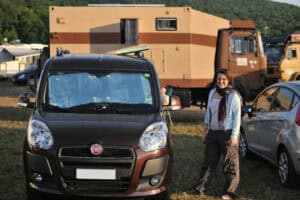 Il Fiat Doblò camperizzato nell'area sosta dell'Abenteuer Allrad 2012