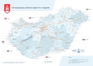 Mappa dettagliata delle strade a pedaggio in Ungheria