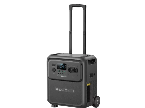 Power station portatile Bluetti Elite 400 con maniglia estensibile e display digitale.