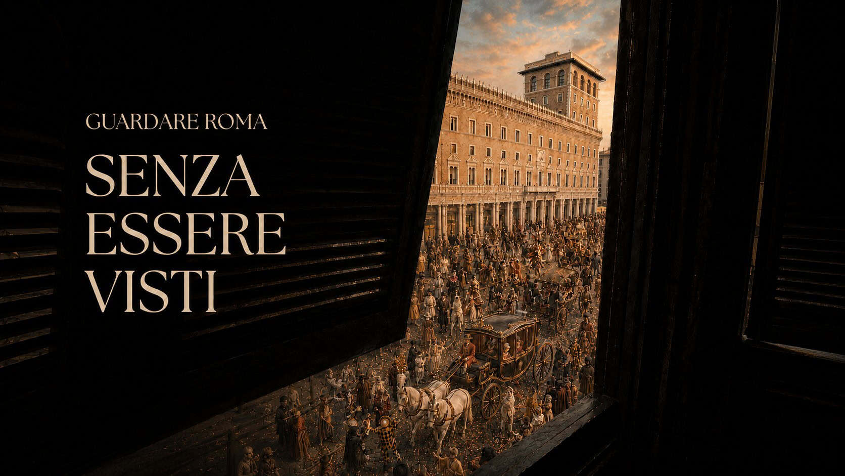 Palazzo Venezia visto dal balconcino di Letizia Bonaparte a Roma