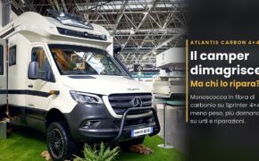 Il camper in carbonio Atlantis Carbon 4×4 su Mercedes Sprinter 4×4 sullo stand del Caravan Salon Düsseldorf 2026