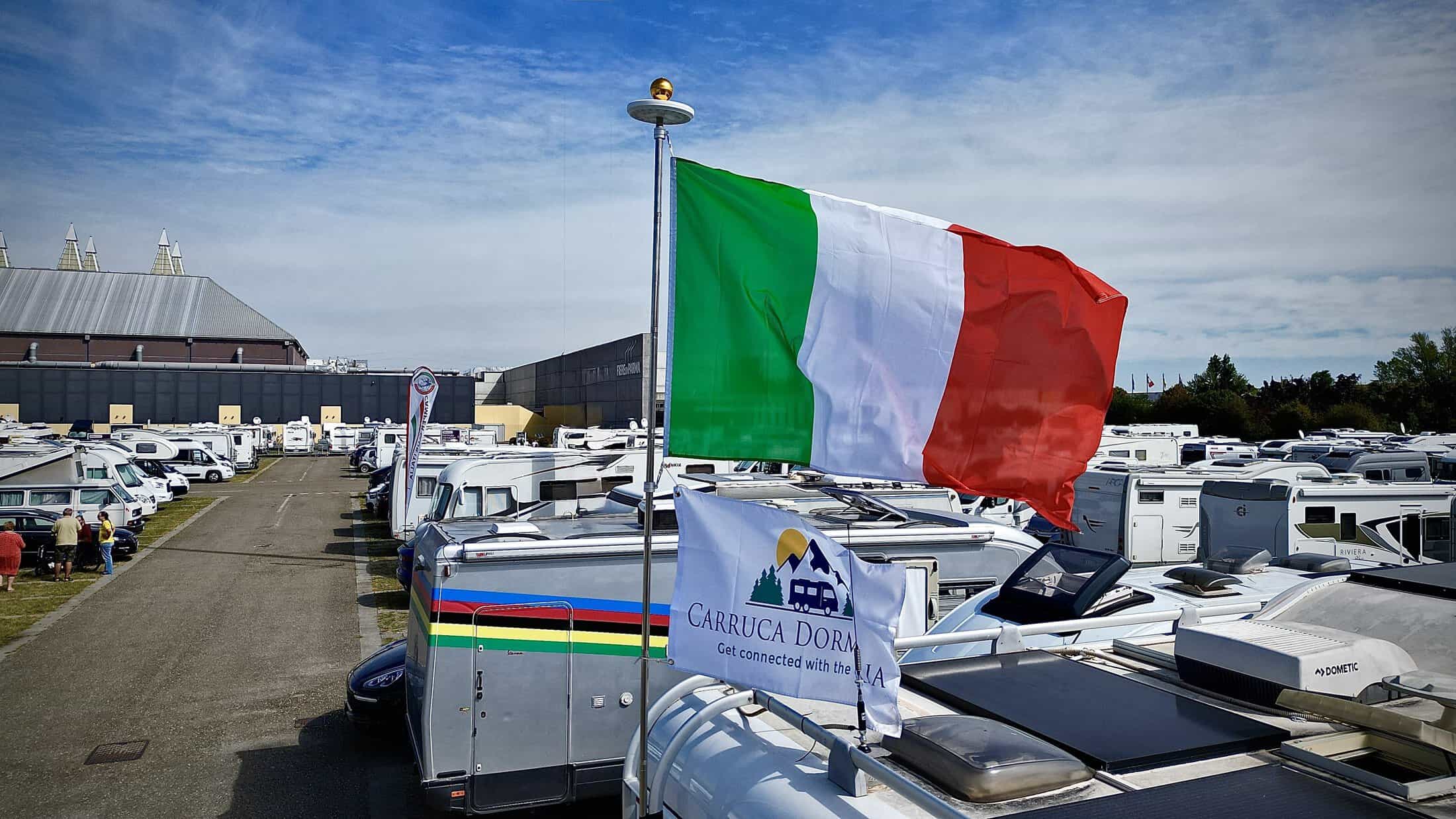 Salone del Camper di Parma, le nostre bandiere tra i camper